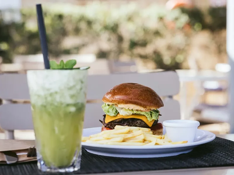 Refreshing Drinks and Burger at Pool Hangout - Martinhal Sagres